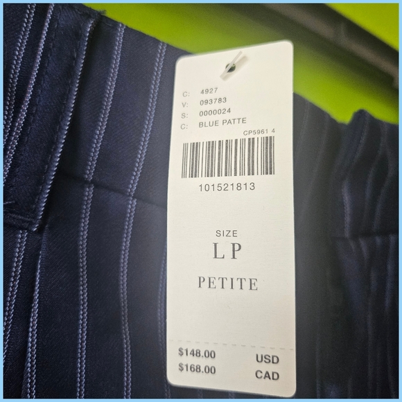 Anthropologie Avery Pleated Wide-Leg Trousers by Maeve: Pinstripe Track Edition - Picture 6 of 6